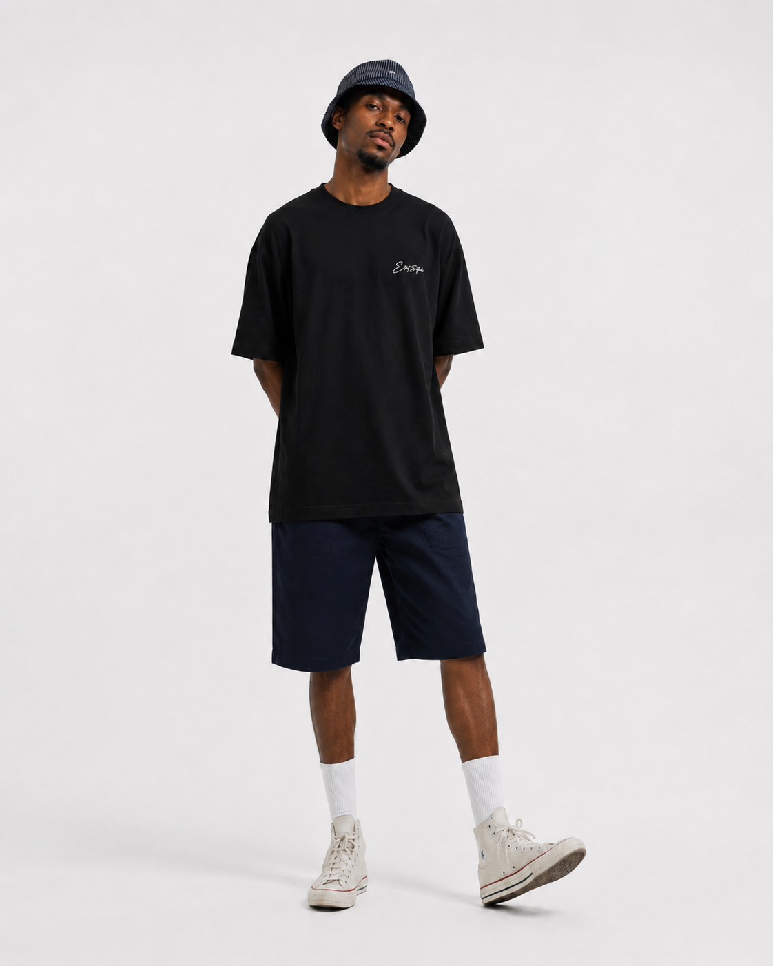 Joy Smile black T-shirt, front view