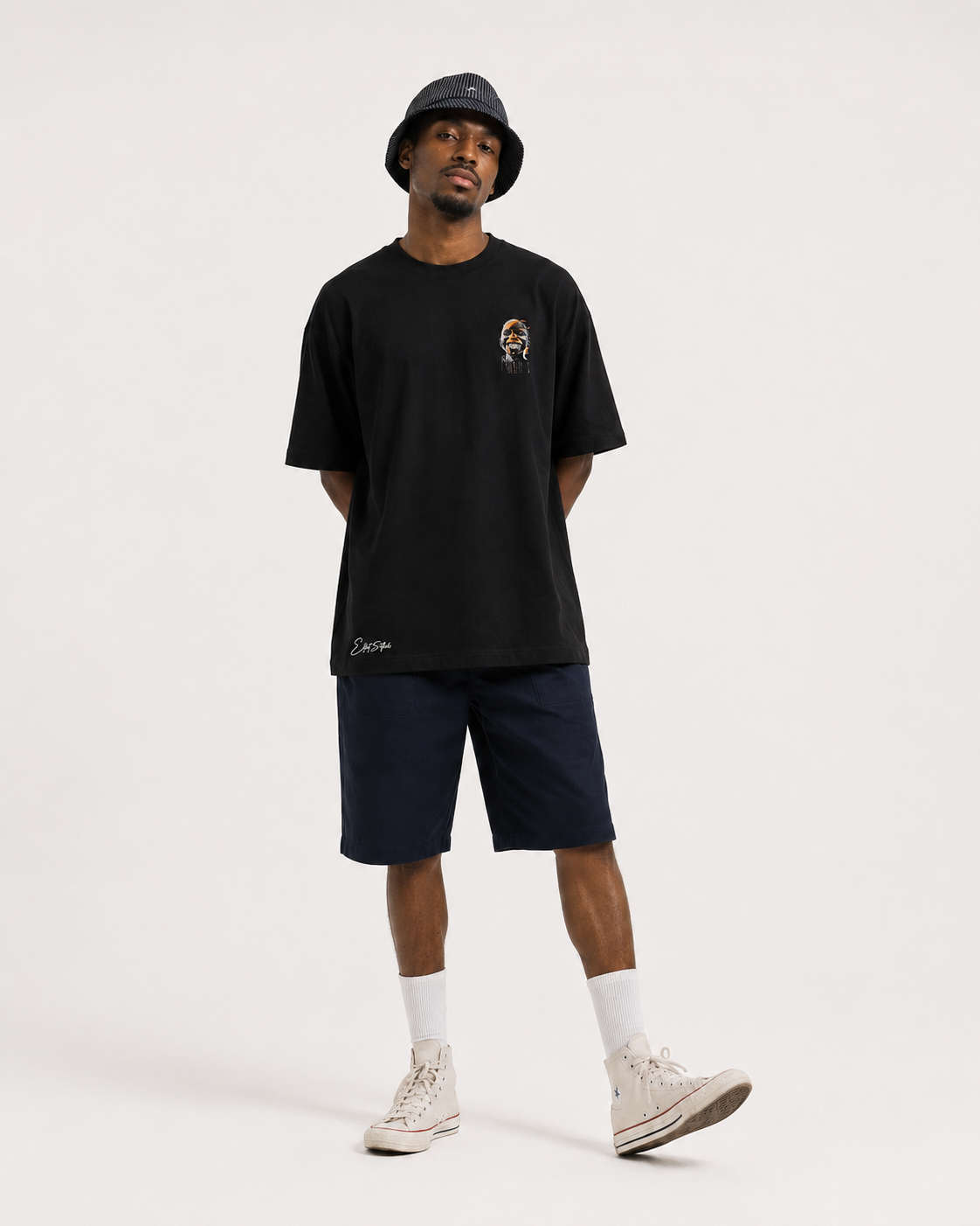 Bad Decisions black T-shirt, front view
