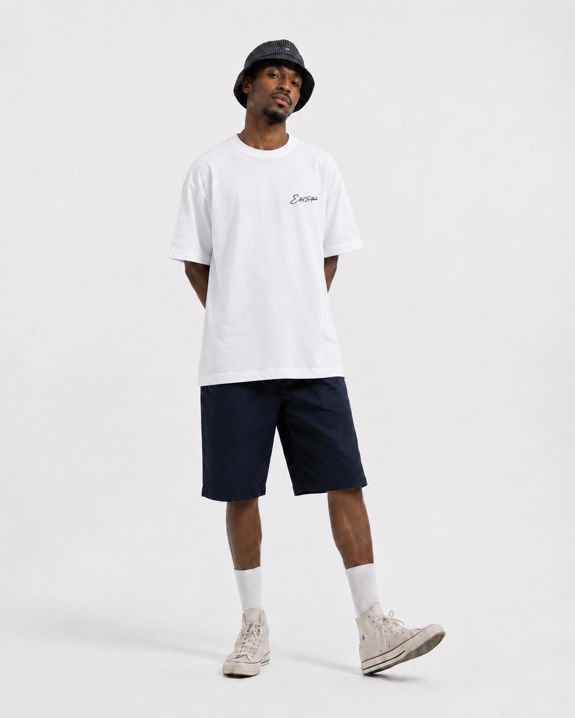 Boy With Dreams white T-shirt — reverse view