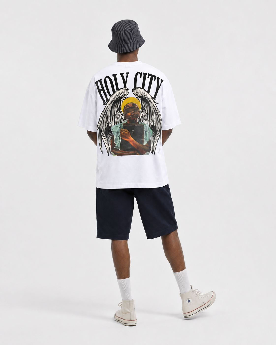 Holy City white T-shirt — main artwork