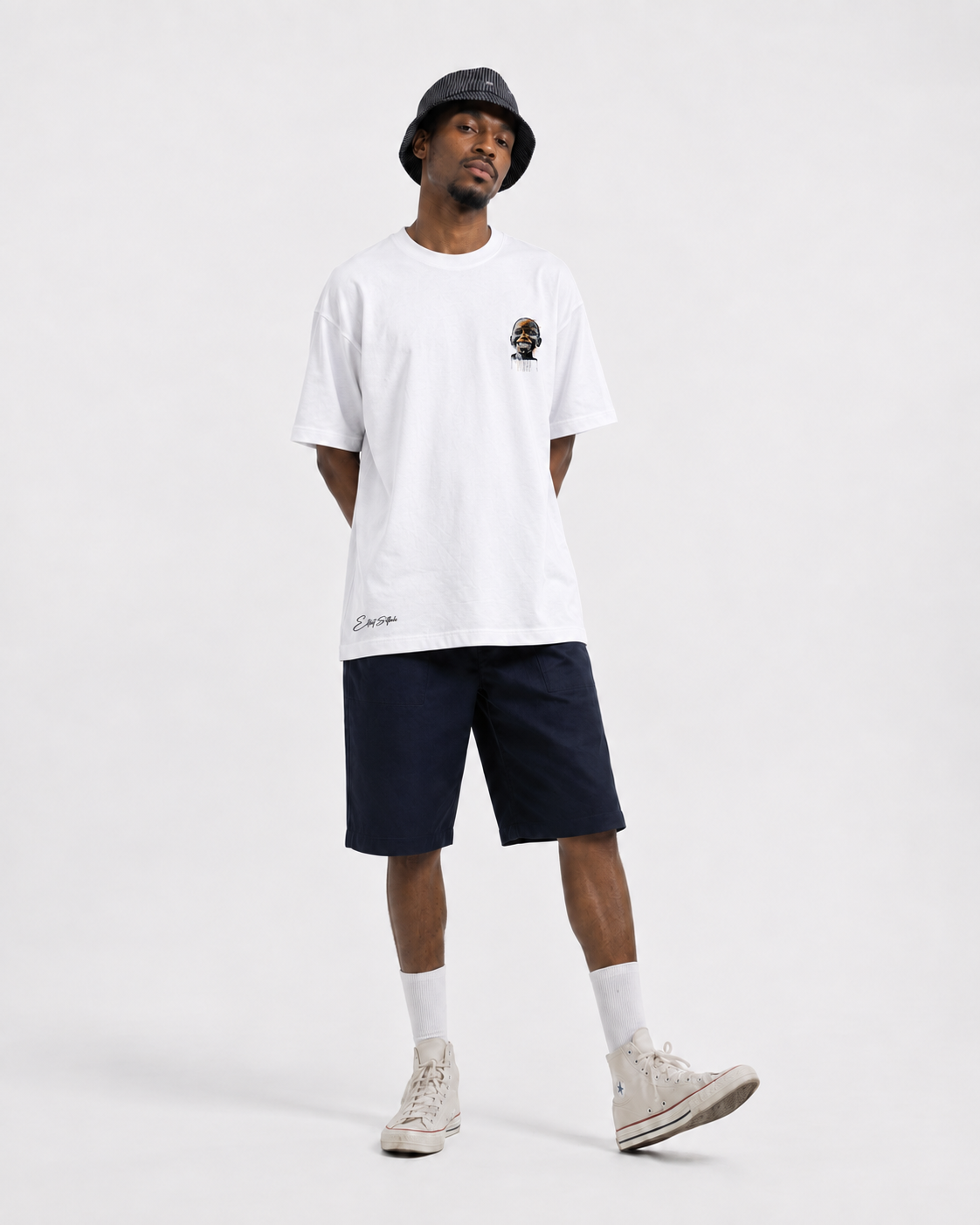 Holy City white T-shirt — reverse view