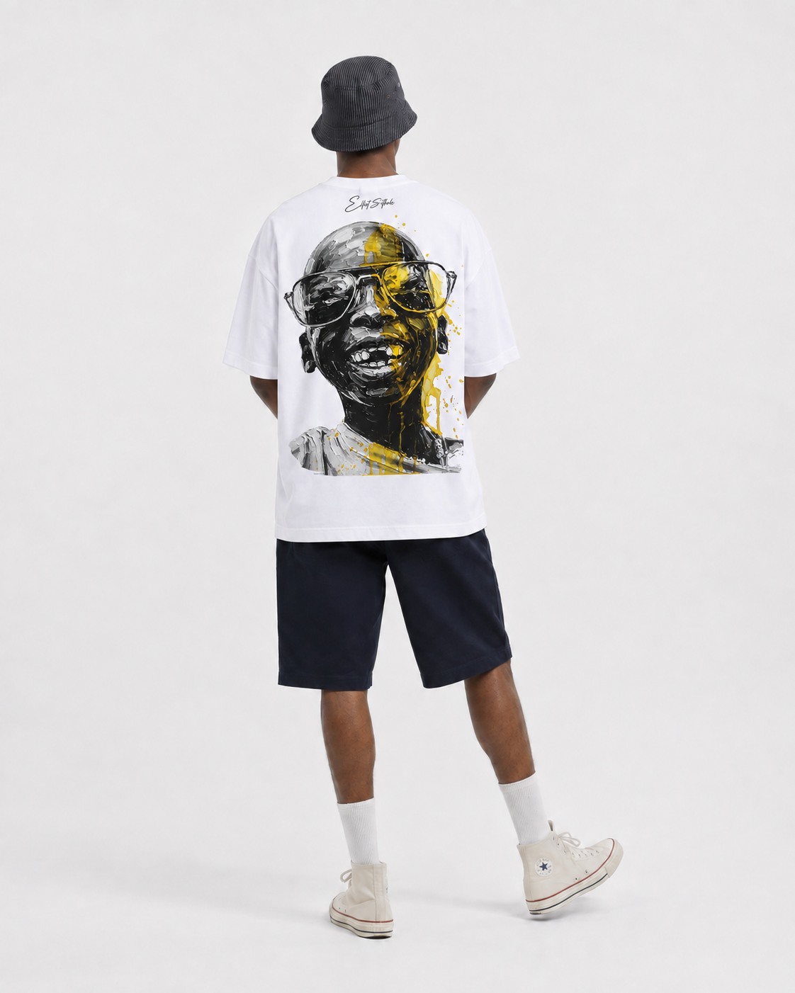 Joy white T-shirt — main artwork