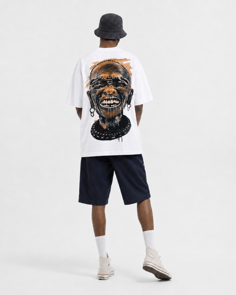Old Lady Back Print T-Shirt