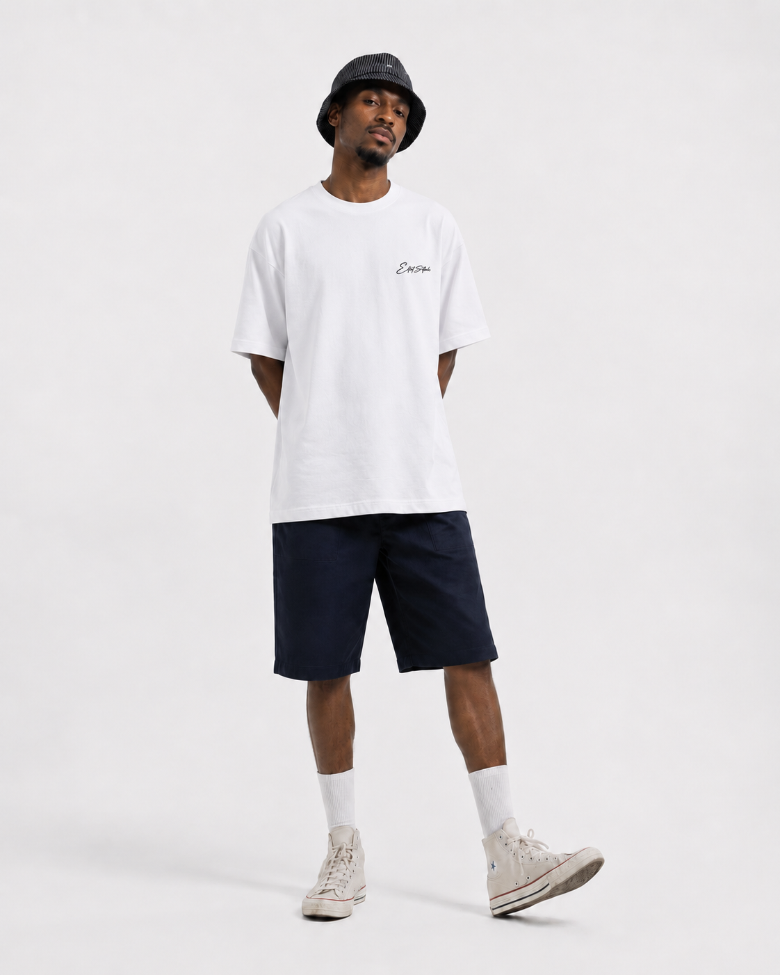 Old Lady Back Print white T-shirt — reverse view