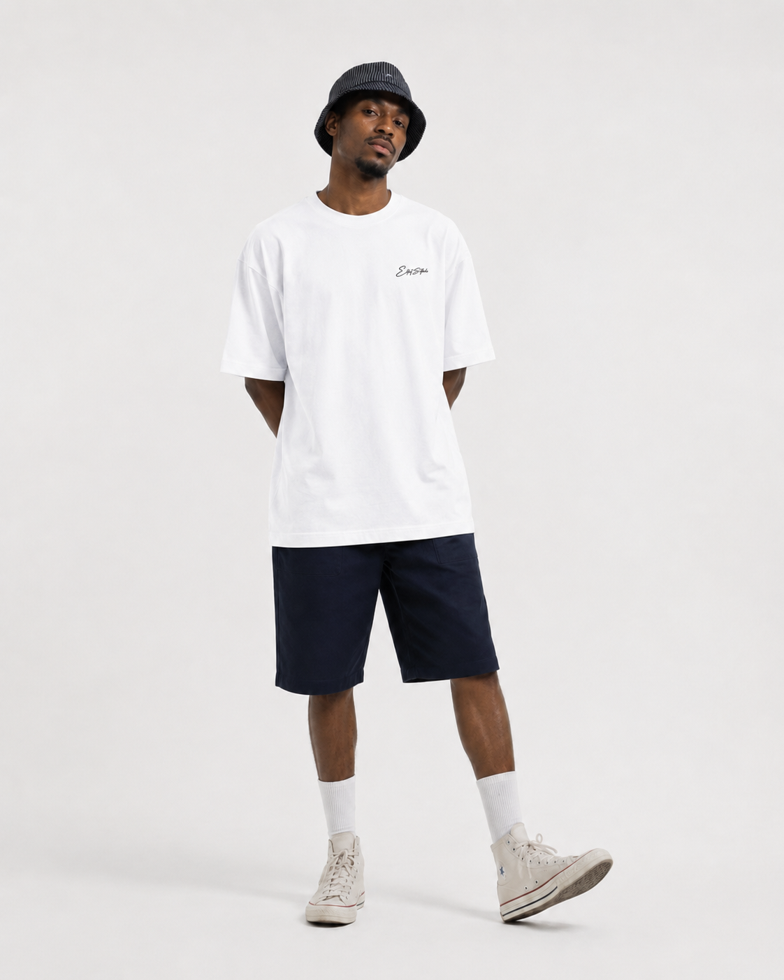 young-king-white-signature-front-model Young King white T-shirt, signature front