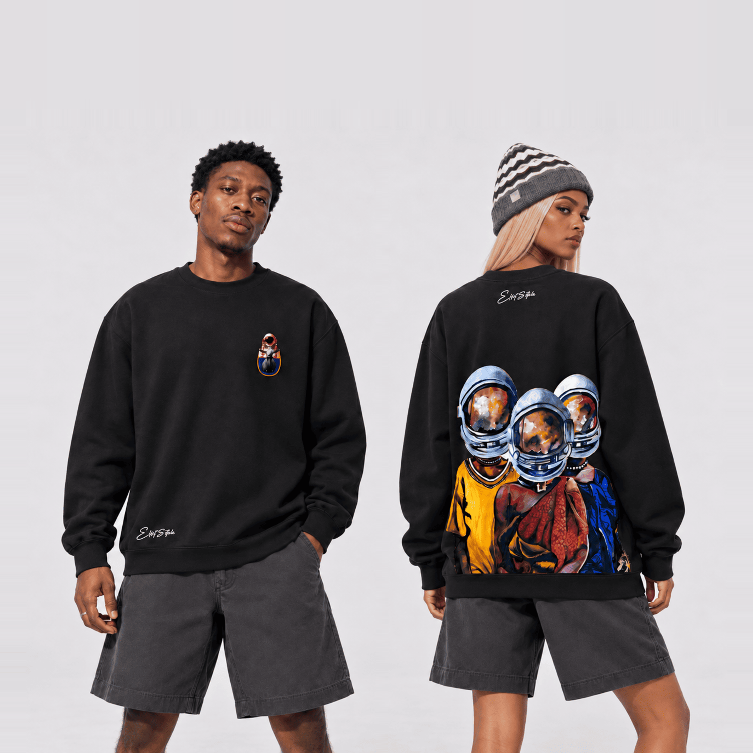 3 Queens Sweater Inverse - black front and back(2)